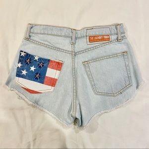 American Flag Jean Shorts